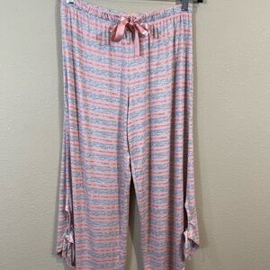Live Well Sleep pink gray pajama lounge wide leg pants bottoms,‎ sz S NWT